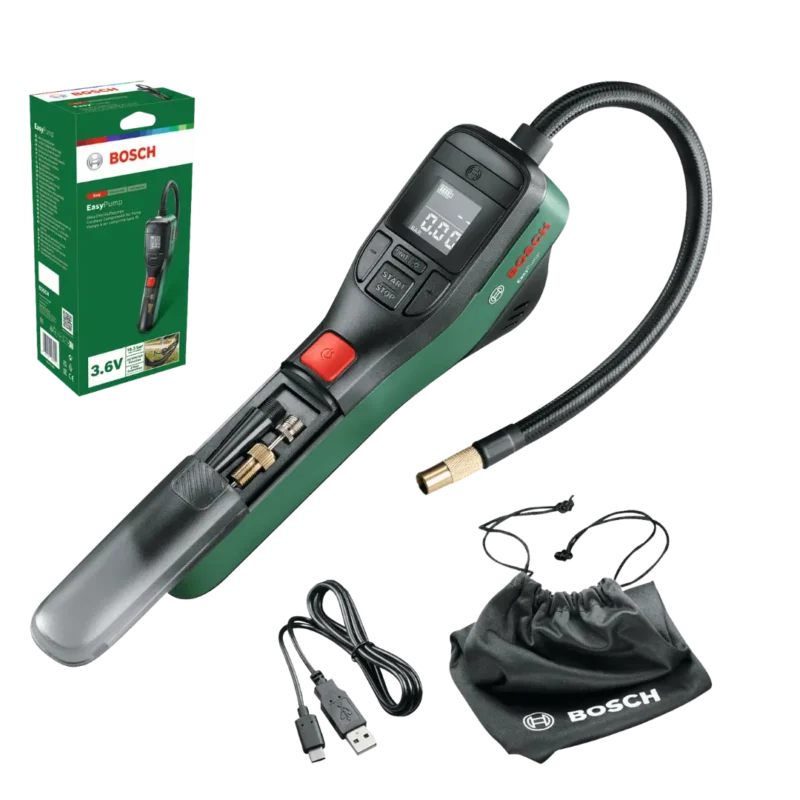 BOSCH EasyPump AKÜLÜ BASINÇLI HAVA POMPASI (3.6V – DİJİTAL EKRANLI)